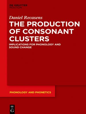 cover image of The Production of Consonant Clusters